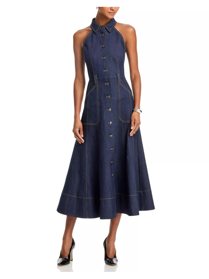 Cinq Sept Adina Dress in Indigo Smith & Scott Cinq Sept Adina Dress in Indigo Smith & Scott